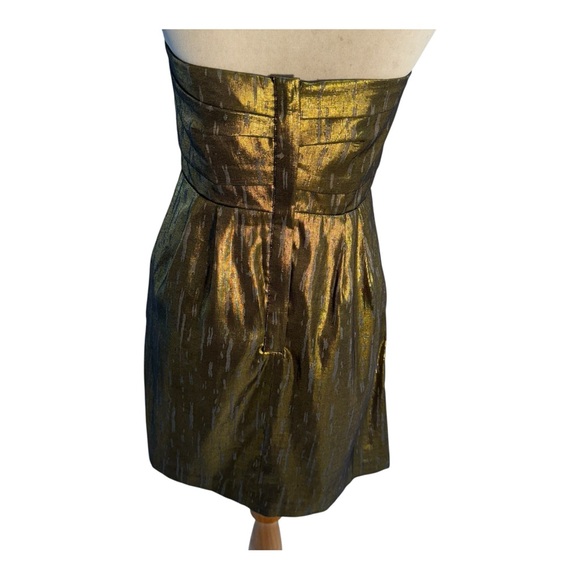 BCBGeneration gold strapless dress size 4 - Picture 5 of 8